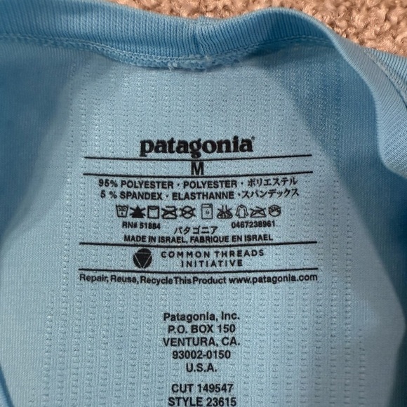 Patagonia Blue Short Sleeve Performance Tee – Size M Like New! - Picture 3 of 3